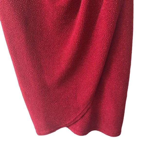 LULUS Women's Red Metallic Spaghetti Strap Mini Dress Cocktail Medium - Picture 4 of 7